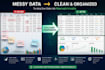 clean, organize and format your messy excel or google sheets spreadsheet