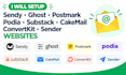 setup sendy ghost postmark podia substack cakemail convertkit sender websites