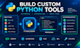 develop custom python scripts for automation, data processing and business tools