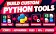 develop custom python scripts for automation, data processing and business tools