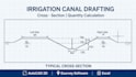 do irrigation canal drafting, l section, cross section in autocad