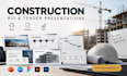 construction bid, tender presentation, engineering proposal, rfp powerpoint