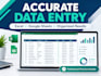 do accurate data entry, web research and excel data cleaning