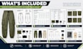 create a professional cargo pants and cargo jogger tech pack