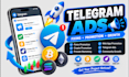 do telegram ads forex crypto promotion presale marketing web app promotion