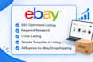 do ebay dropshipping product research and ebay product listing