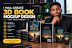 create professional 3d book mockup design for your book