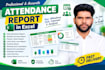 do create excel attendance, late, overtime and leave reports