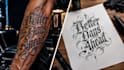 design custom calligraphy tattoo lettering in gothic or script