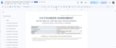 draft a  startup cofounder agreement