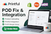 fix digital product pod uploading issue printful integration profit margin setup