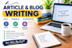 write SEO articles and engaging blog posts