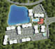 design 3d apartment community site plan map,cgi property layout illustration,dwg