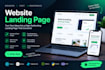 create a modern responsive website landing page