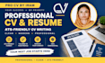 write a professional ats friendly CV and resume