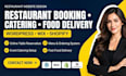 design restaurant booking catering food delivery website
