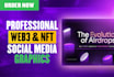 design web3 crypto social media posts and graphics