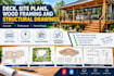 design deck, site plans, wood framing and structural drawings