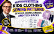 create kids clothing sewing patterns, sewing instructions and tech packs