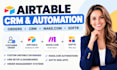 setup airtable crm airtable database airtable automation softr makecom webapp