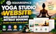 design squarespace yoga studio website wellness classes retreat booking website