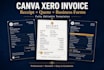 design editable canva xero invoice template, receipt, quote and business forms