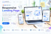 develop a responsive HTML CSS landing page