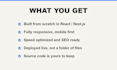 build a custom website with react and next js