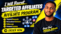 recruit targeted affiliates for your affiliate program