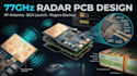 77ghz radar pcb, rf antenna, bga launch and rogers stackup