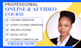 do ai video course creation, online course creation, skool setup and course