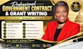 write government contract, bid proposal, grant writing and do grant application