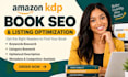optimize your amazon KDP book keywords, categories, amazon description and SEO