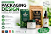 product packaging design, label and box design, ai packaging into print ready