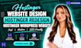 build hostinger website design, hostinger redesign, hostinger wordpress website