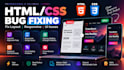 fix HTML CSS bugs and responsive website issues