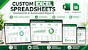 design editable excel spreadsheet, google sheets budget tracker invoice template