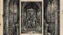 draw dark art illustration with engraving style