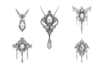 make jewelry design in hand sketchs
