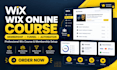 create wix online course website, sales funnel, membership setup, wix studio