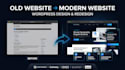 design or redesign wordpress website hostinger godaddy ionos bluehost duda
