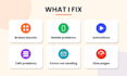 fix webflow bugs, layout issues, animations and mobile problems