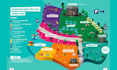 create isometric event map, vector 3d festival and venue map