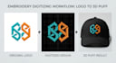 digitize your logo for 3d puff cap embroidery