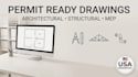 draw city permit architectural and construction drawings