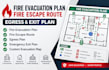 design fire evacuation plan emergency exit plan fire escape route egress plan
