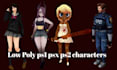 create rig animate psx ps1 ps2 low poly 3d characters retro style game character
