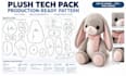 create custom plush sewing pattern stuffed animal pattern and cloth tech pack