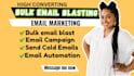 send bulk emails, bulk emails, email blasts, mailchimp campaigns and bulk SMS