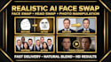 do ai face swap, image editing, face replacement, ai photo editing